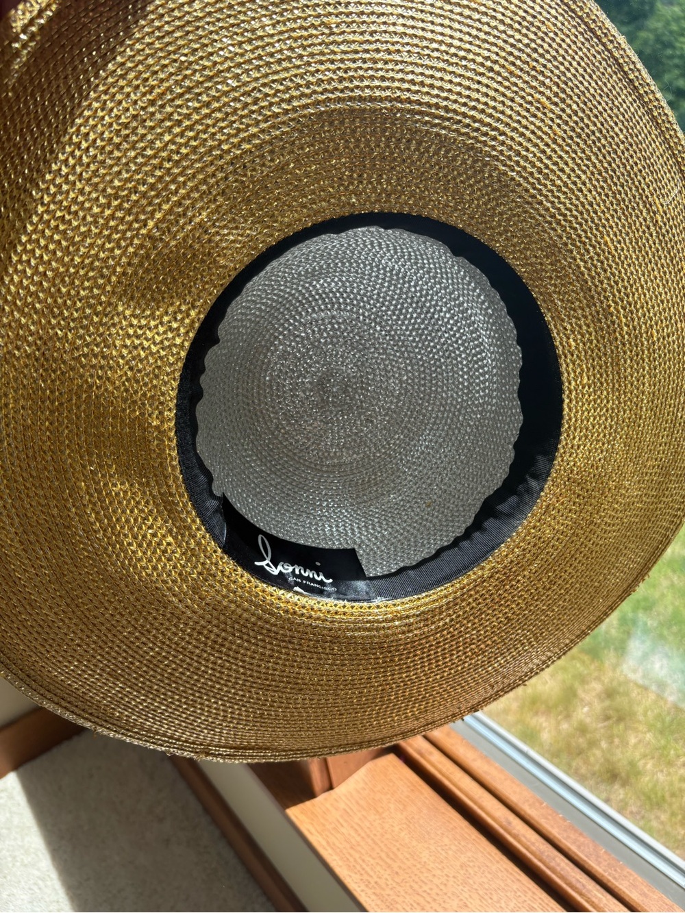 Rare Vintage Sonni Gold Silver Sequin Hat 👒 with Silver Bow WOW! - Picture 8 of 10